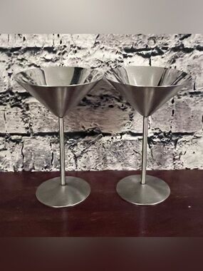 Stainless Steel Martini Glasses